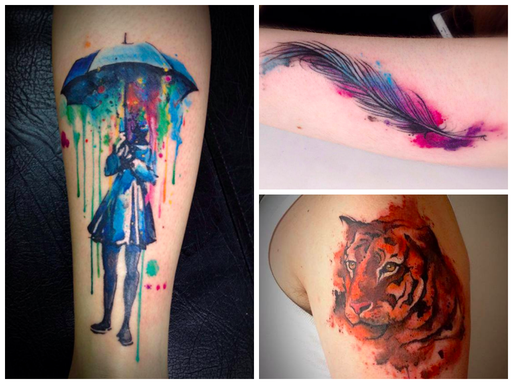 Тату акварель - идеи мужских и женских тату | tattoo-ideas.ru