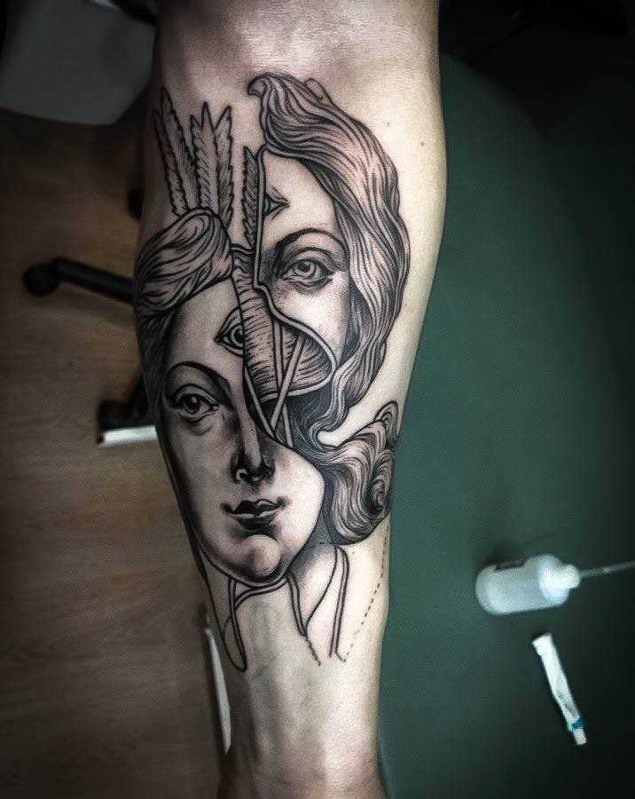 Тату по мотивам картин - шедевры живописи в тату | tattoo-ideas.ru
