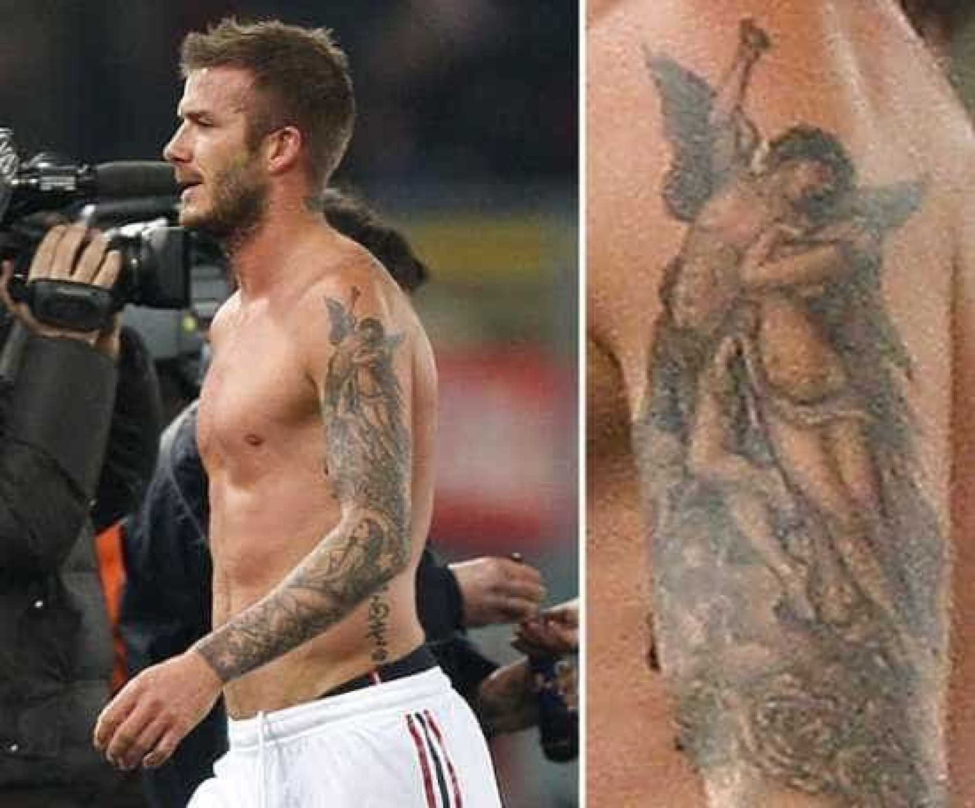 David beckham gets another sweet tattoo dedicated to his wife victoria as he adds to his ever-growing collection and says 'any of the tattoos i've got are of the family'