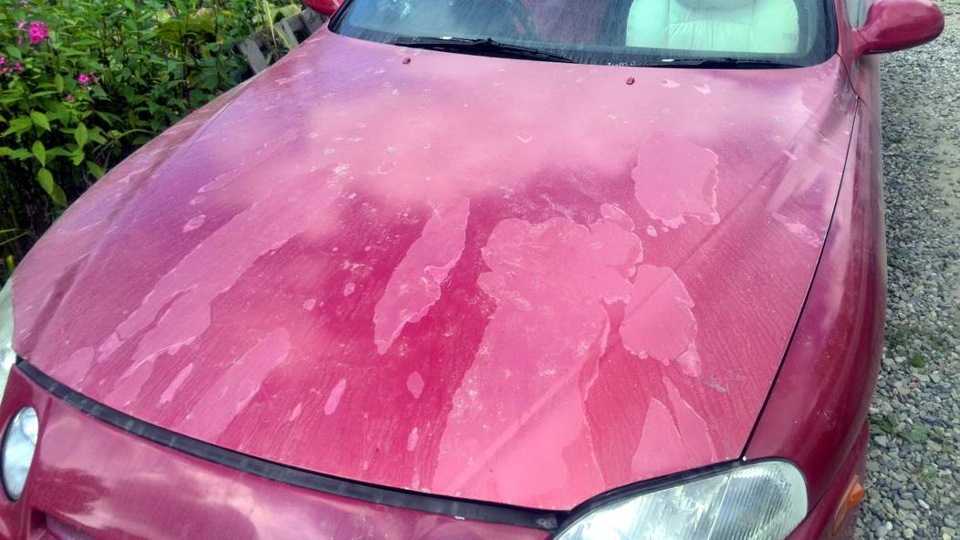 Снятие краски с автомобиля