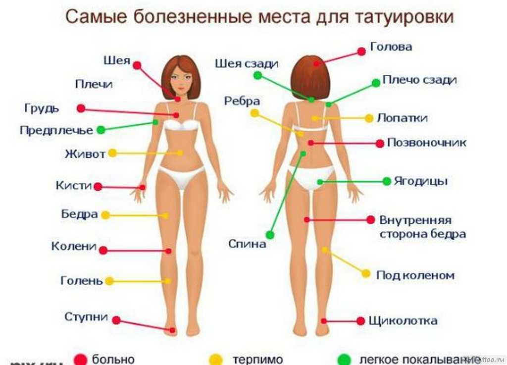 Как правильно выбрать место для татуировки - tattooo.ru