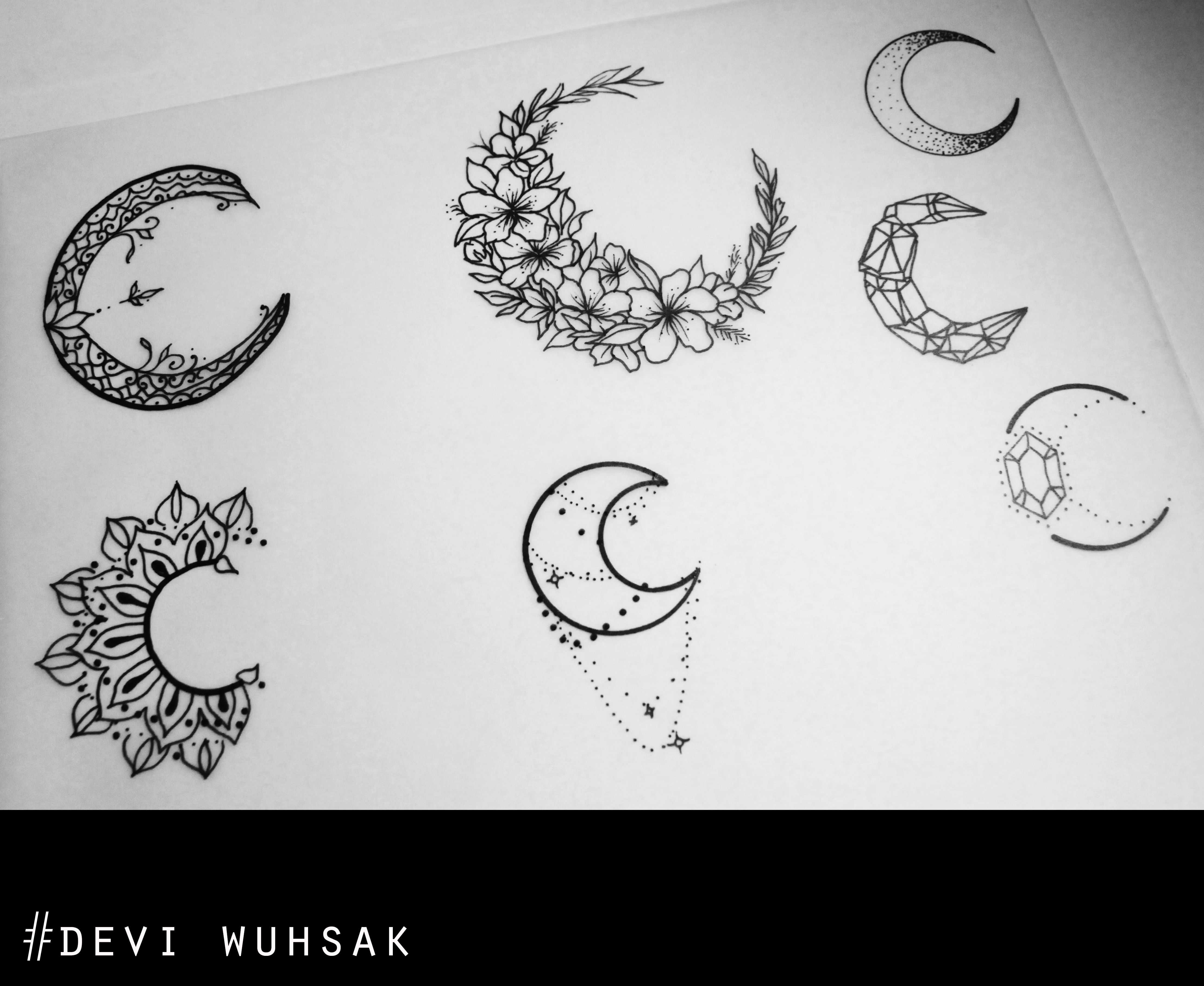 Значение тату полумесяц: смысл рисунка, фото примеры, эскизы