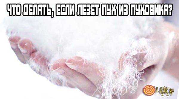 Лезет пух из пуховика? вот что делать - 5 эффективных идей