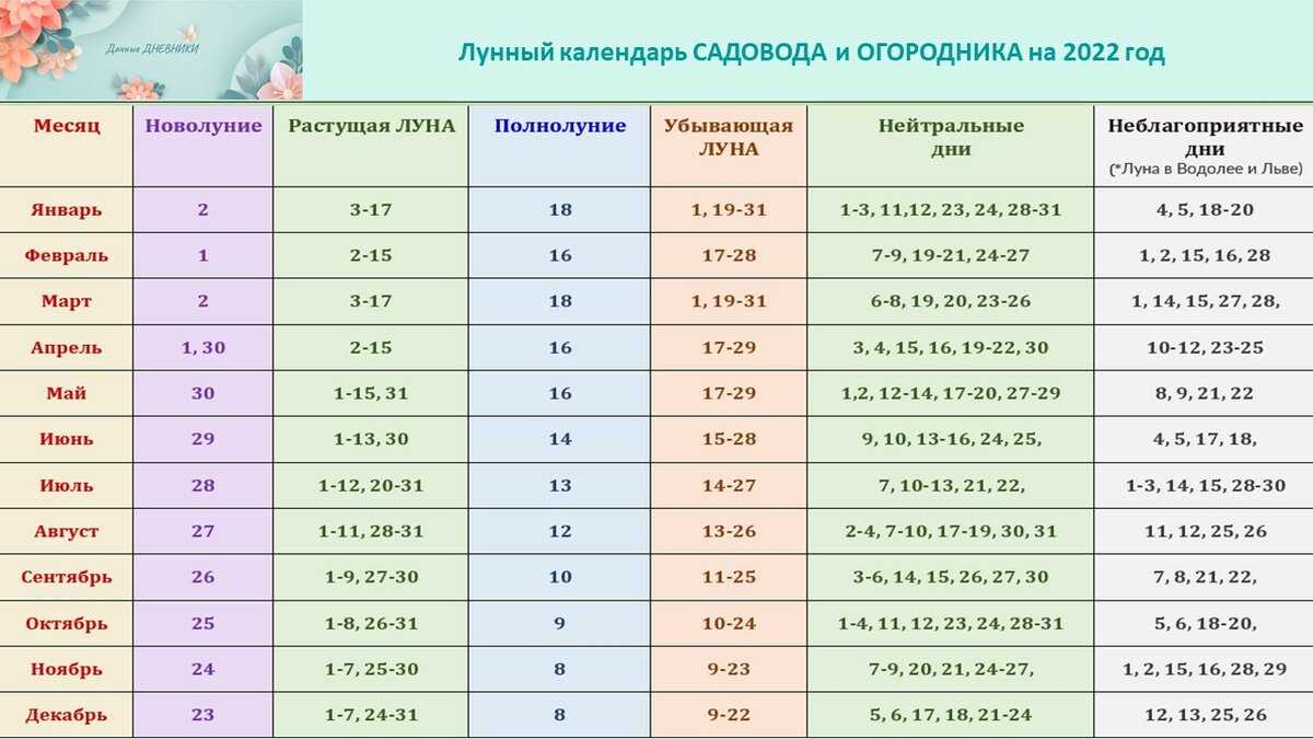  лунный календарь на 2019 год